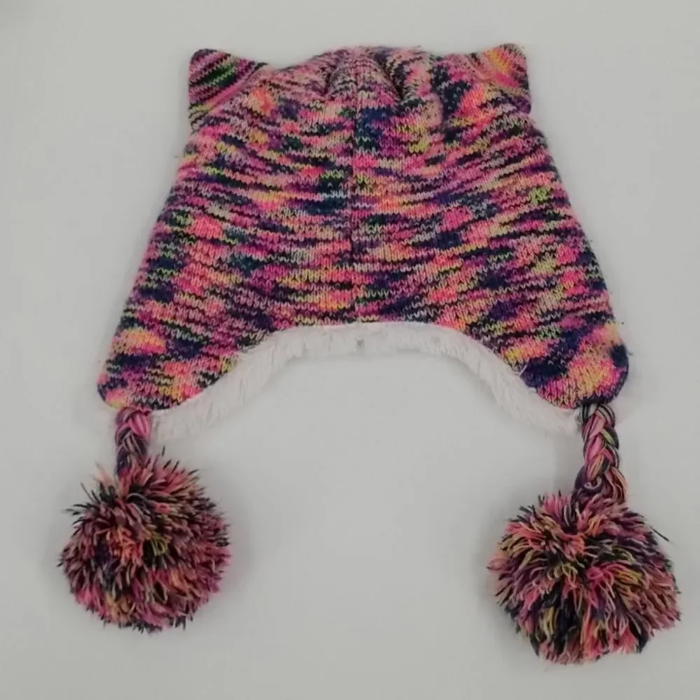 Colorful Knit Animal Earflap Hat for Kids